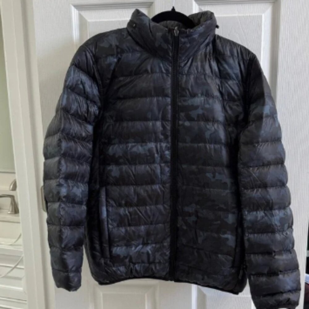 Tumi Black Camo Puffer Jacket